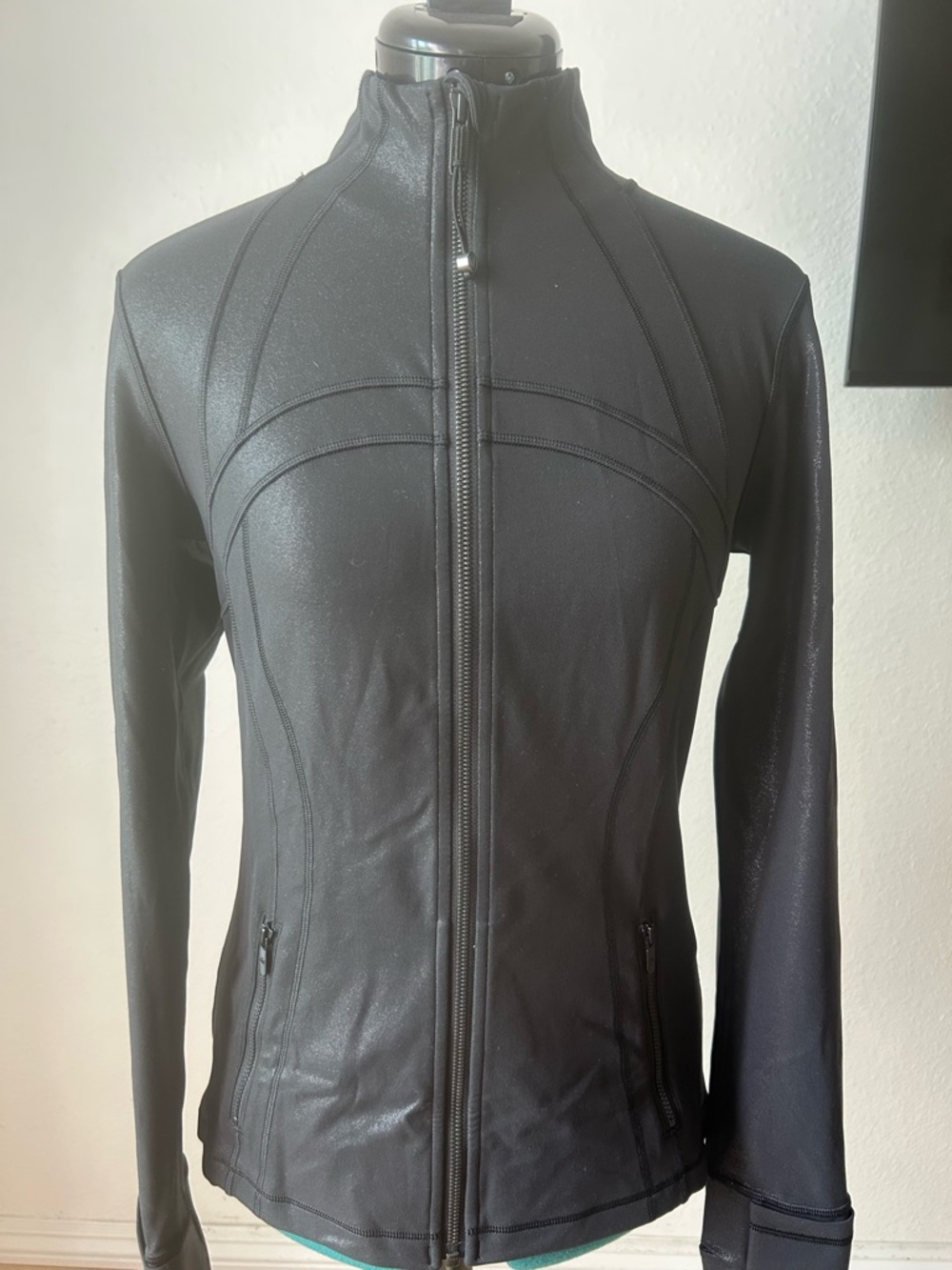 lululemon athletica Black Full-Zip Utility Jacket with Sculpted Seams